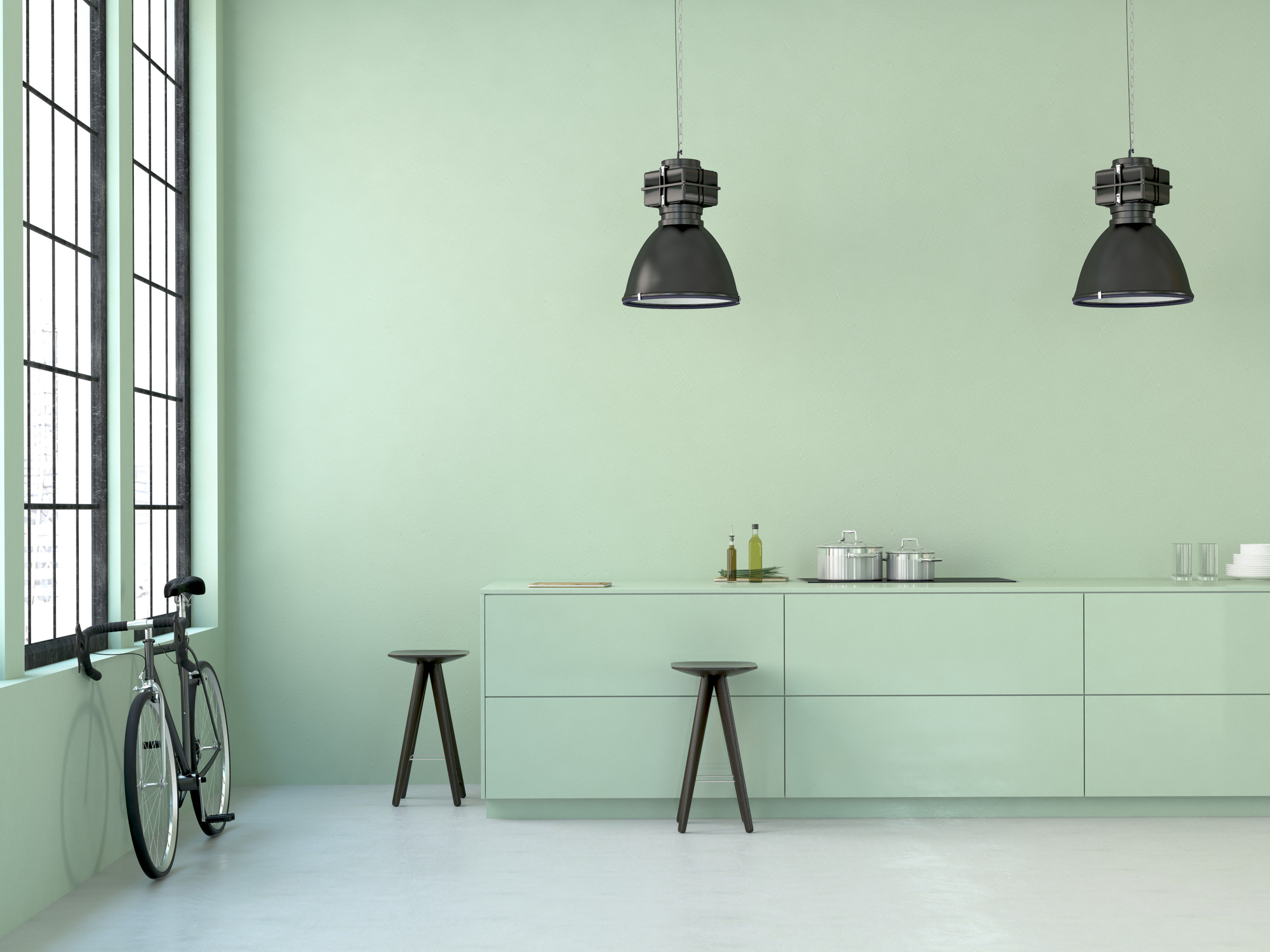 Green painted wall; Paint colours; Green paint; Paint Colour Consultancy